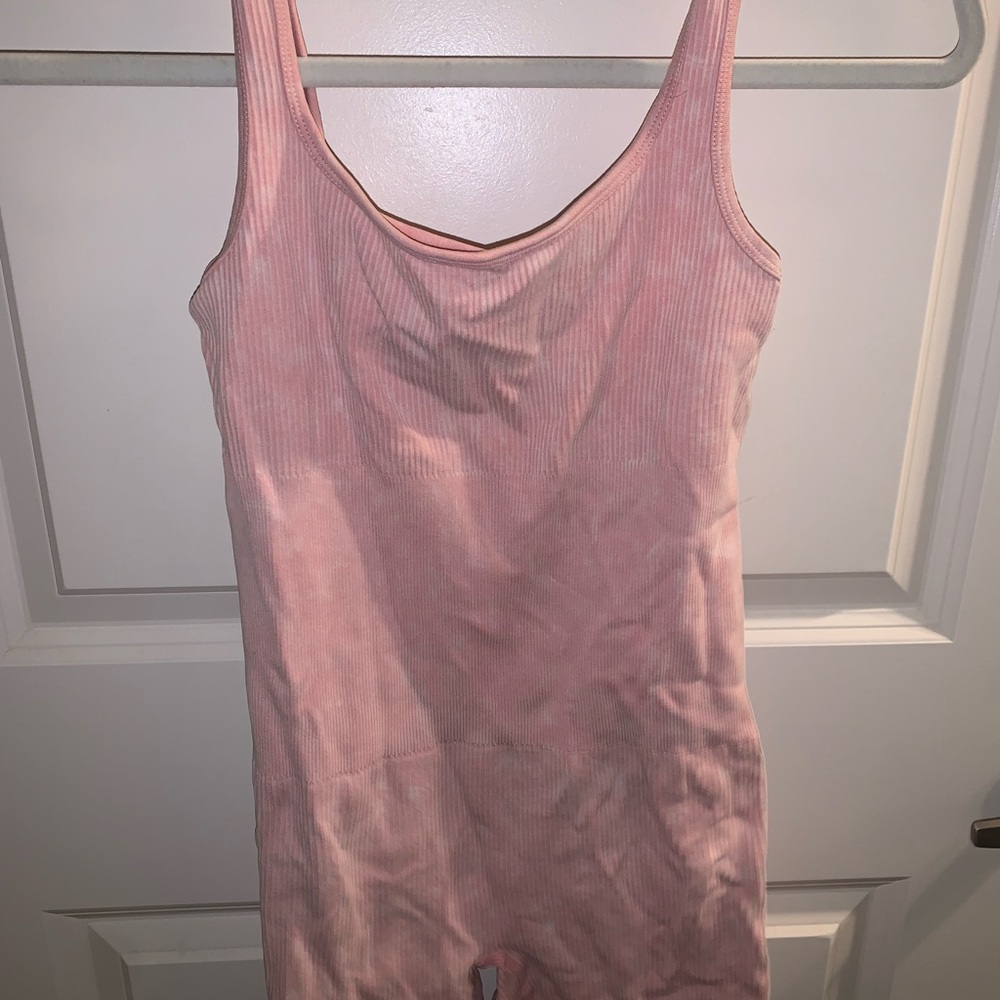 Paradise Fashion USA Pink Ribbed Tank Romper